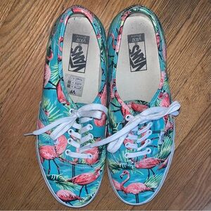 VANS Classic Authentic Men’s Van Doren Turquoise Blue/Flamingo Palm Tree Size 12